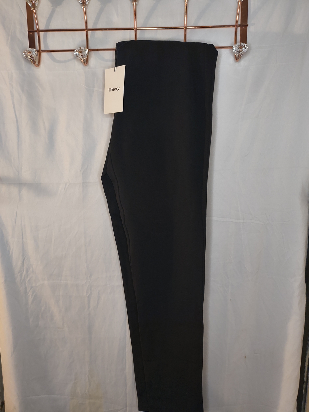 NWT Theory Shawn C Leggings Black Fixture Ponte Knit Pants Size M
